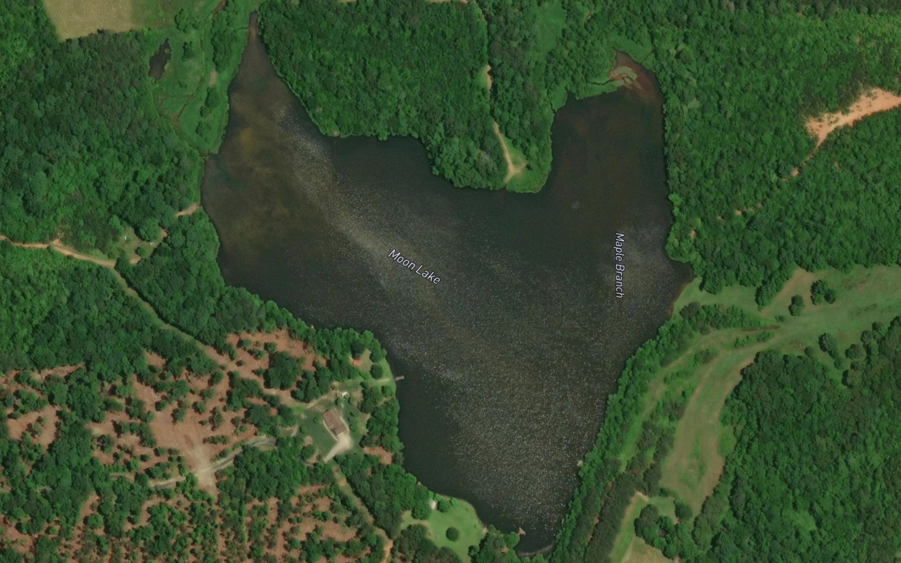 Satellite map of the Moon Lake