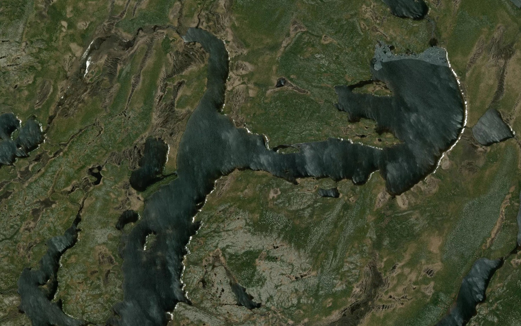 Satellite map of the Lac Gaudin