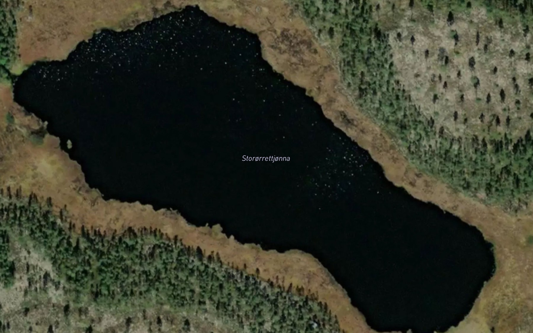 Satellite map of the Stororrettjorna