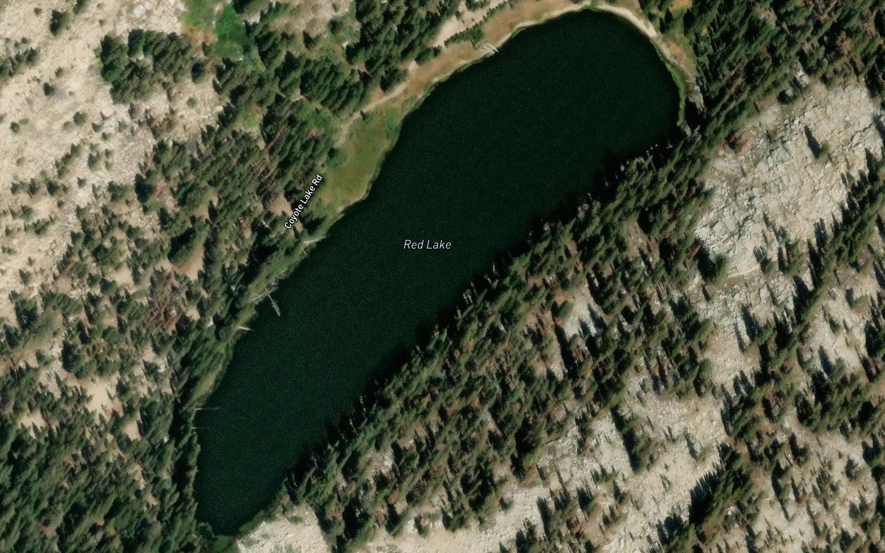 Satellite map of the Red Lake