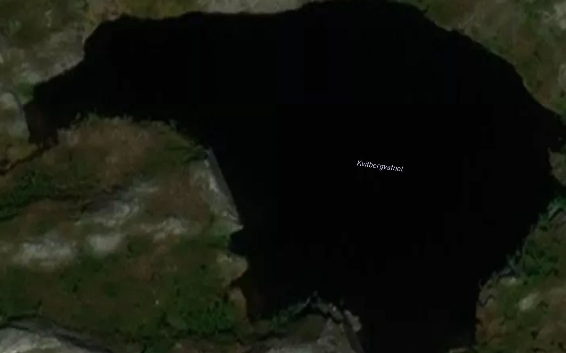 Satellite map of the Kvitbergvatnet