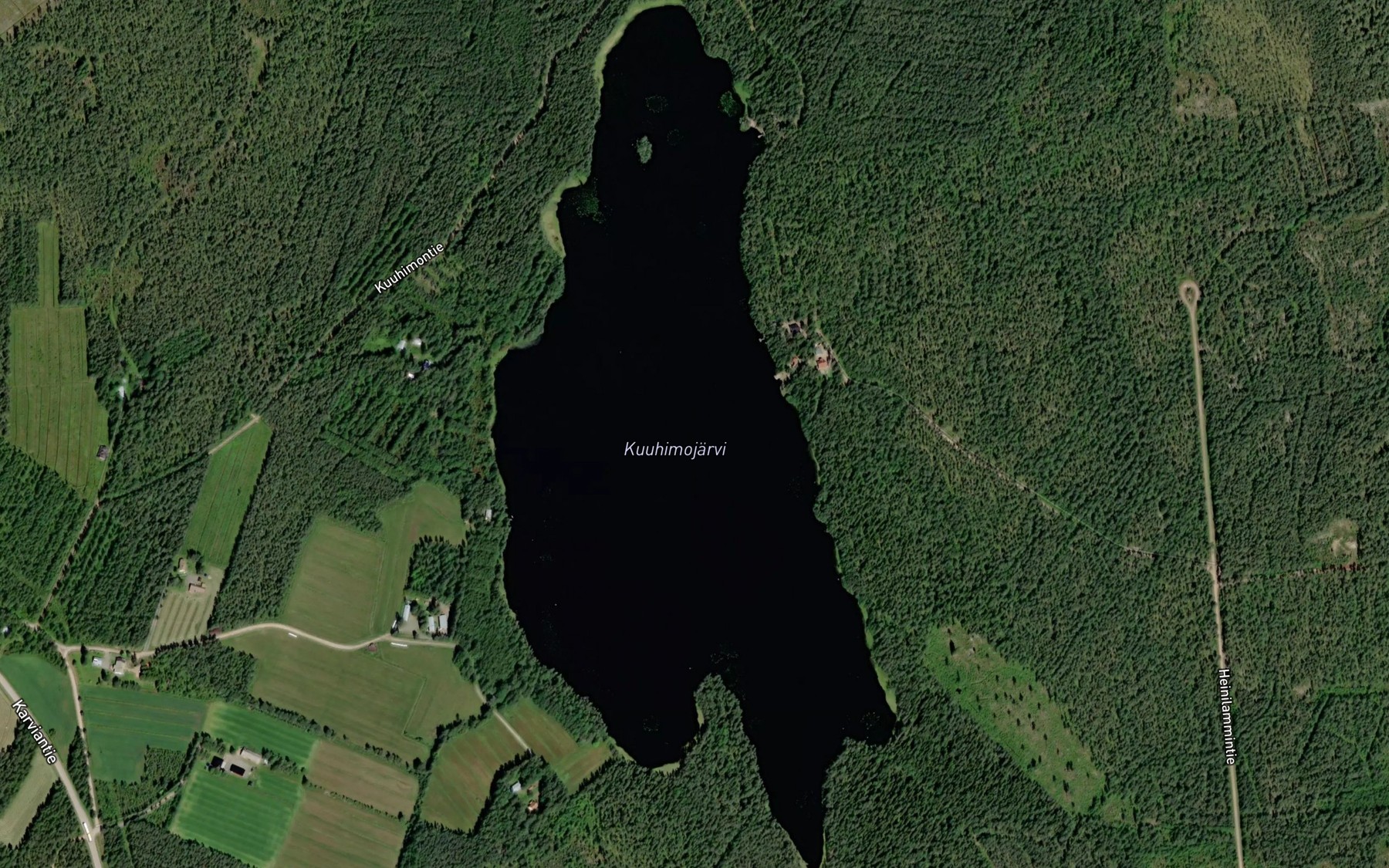 Satellite map of the Kuuhimojarvi