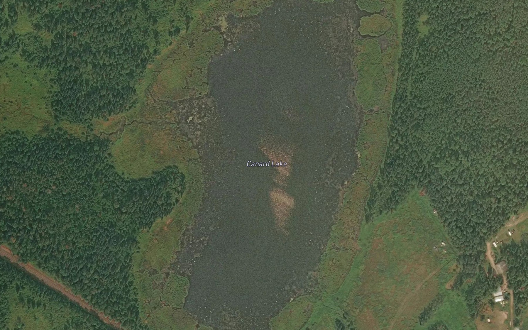 Satellite map of the Canard Lake