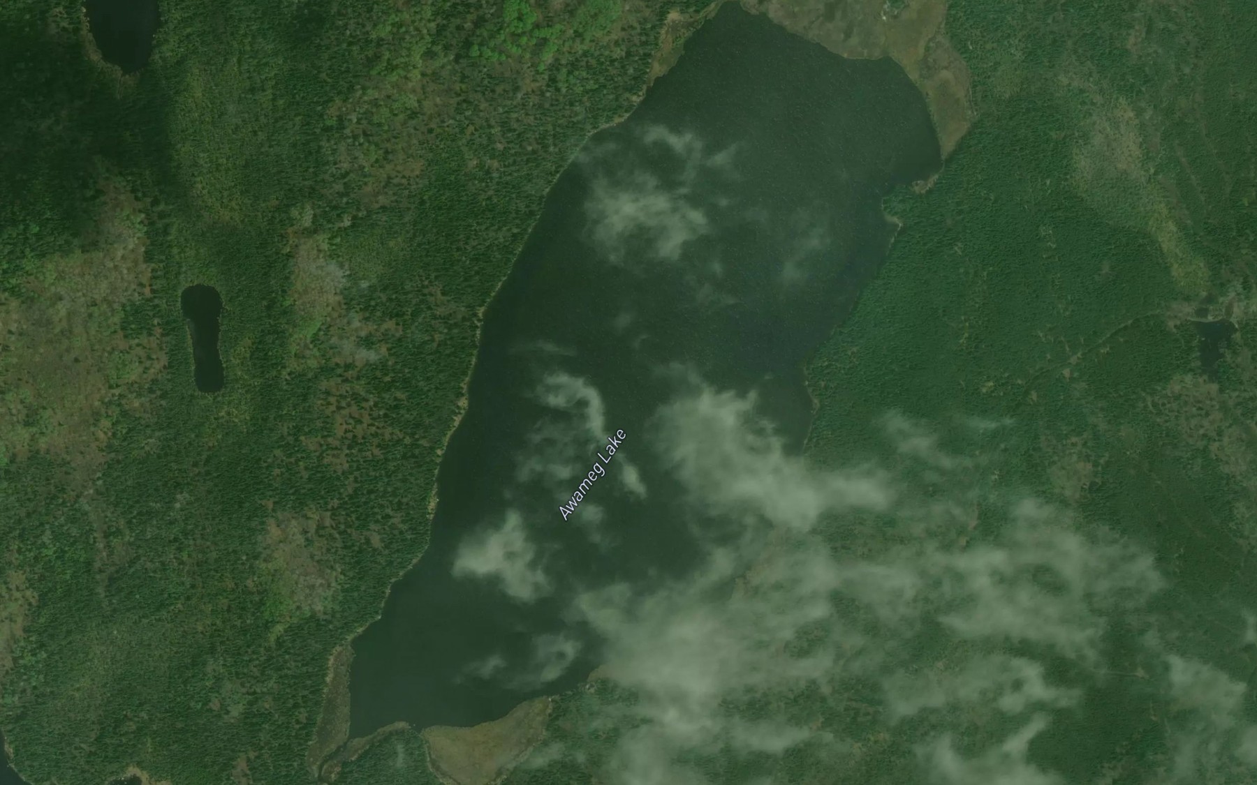 Satellite map of the Awameg Lake