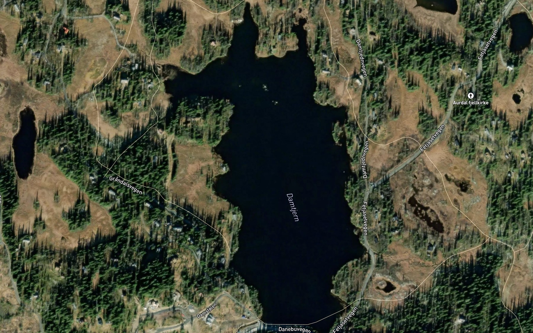 Satellite map of the Damtjernet