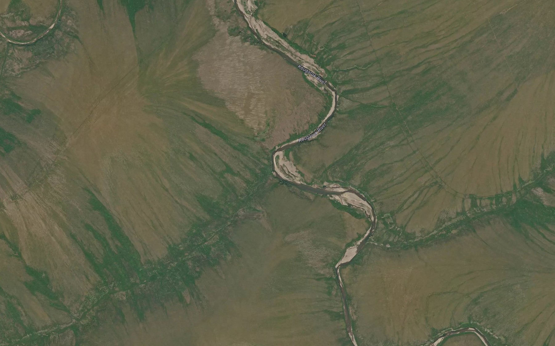 Satellite map of the California Creek