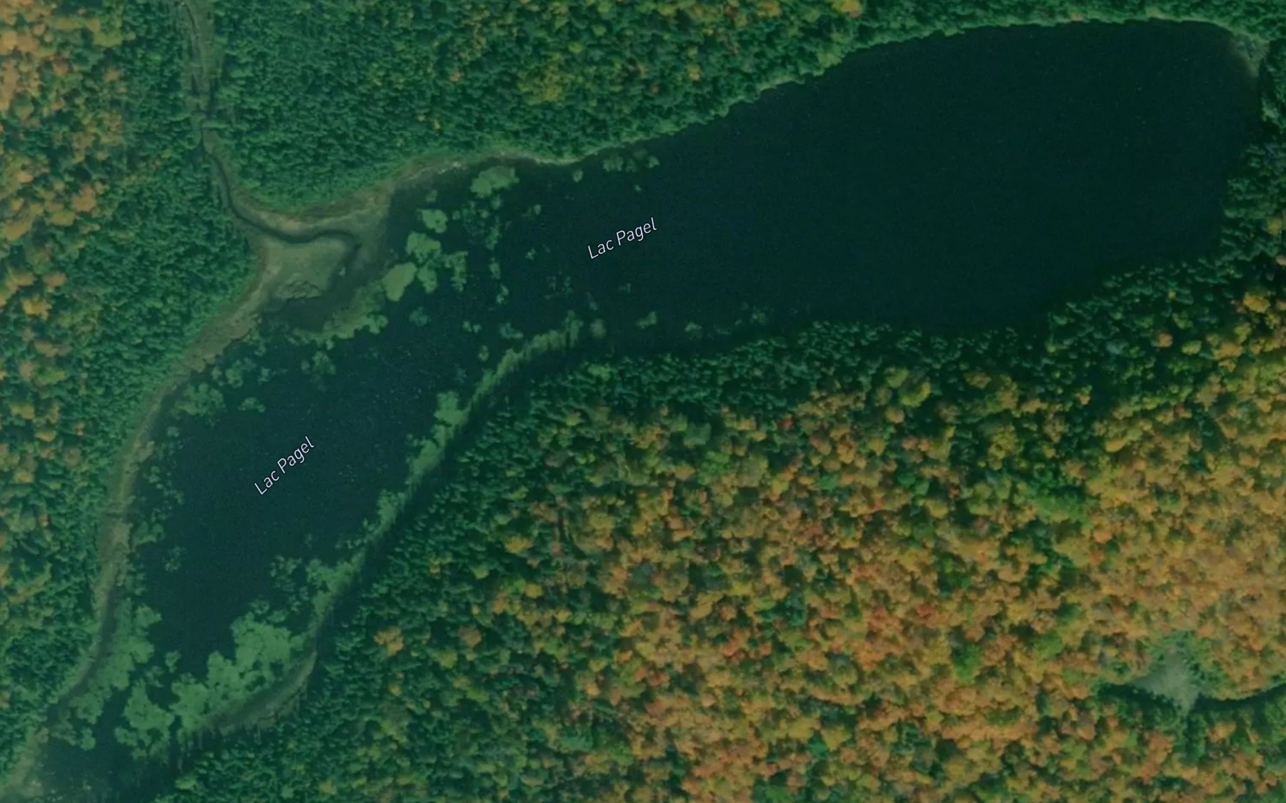 Satellite map of the Lac Pagel