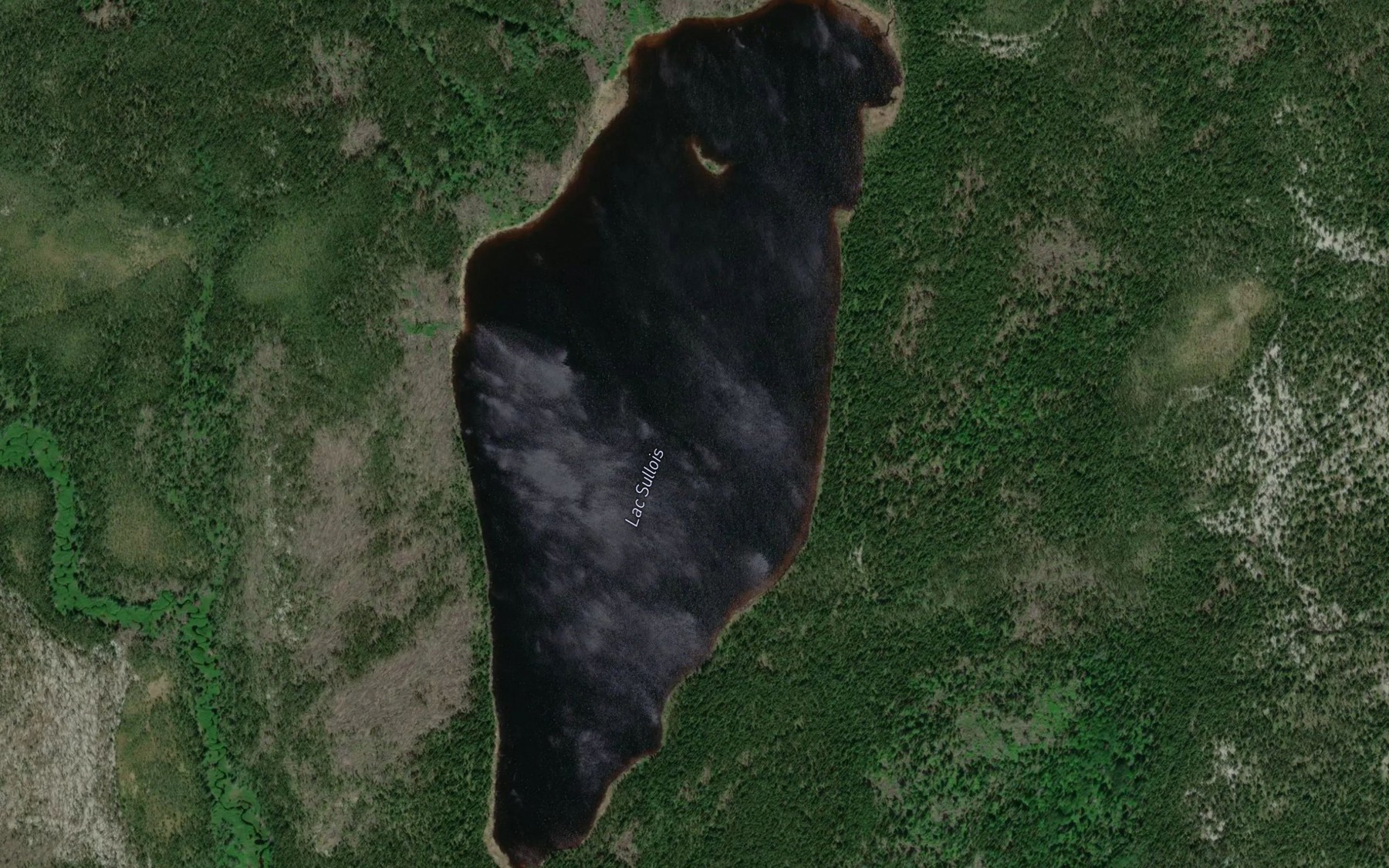 Satellite map of the Lac Sullois