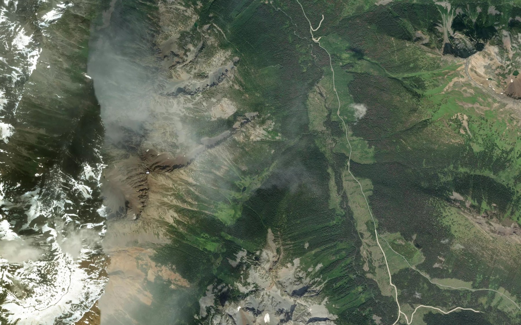 Satellite map of the Copp Creek