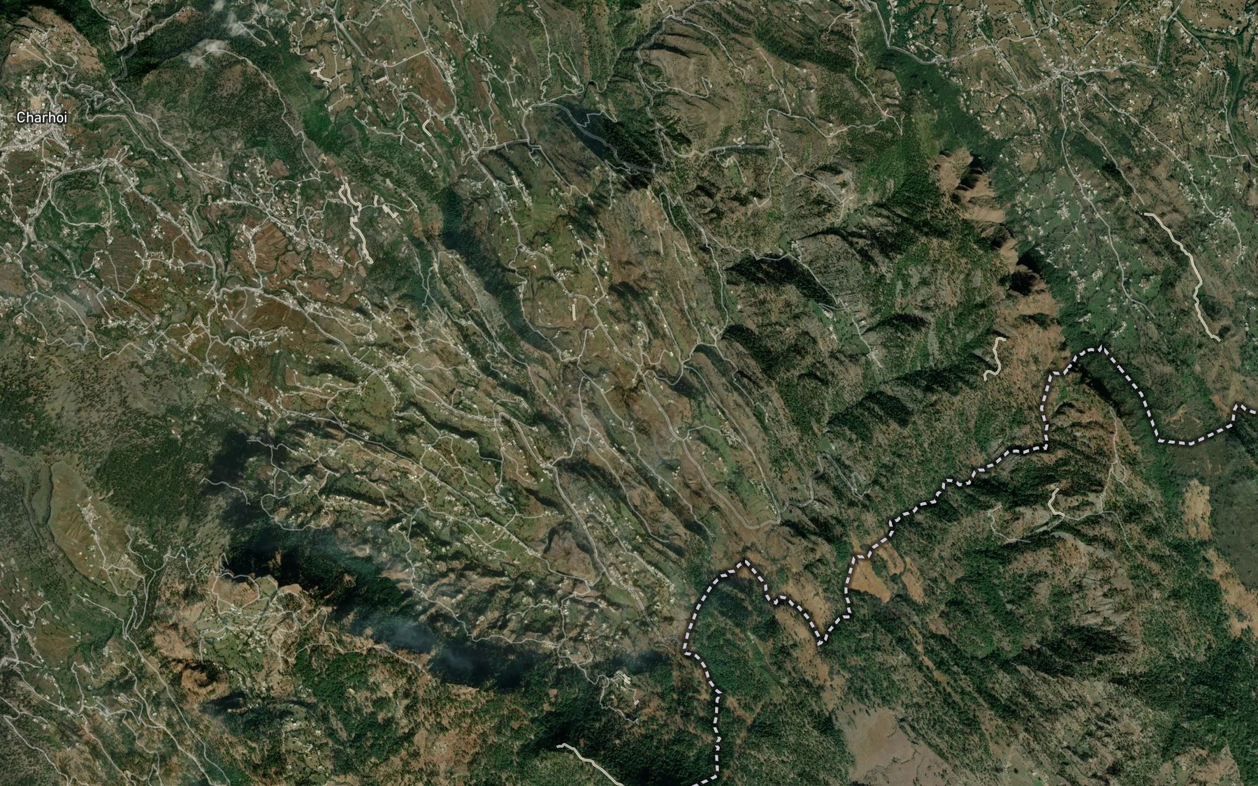 Satellite map of the Damandar Kas