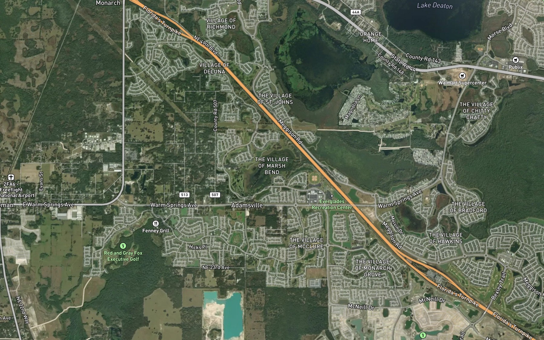 Satellite map of the Hogeye Sink