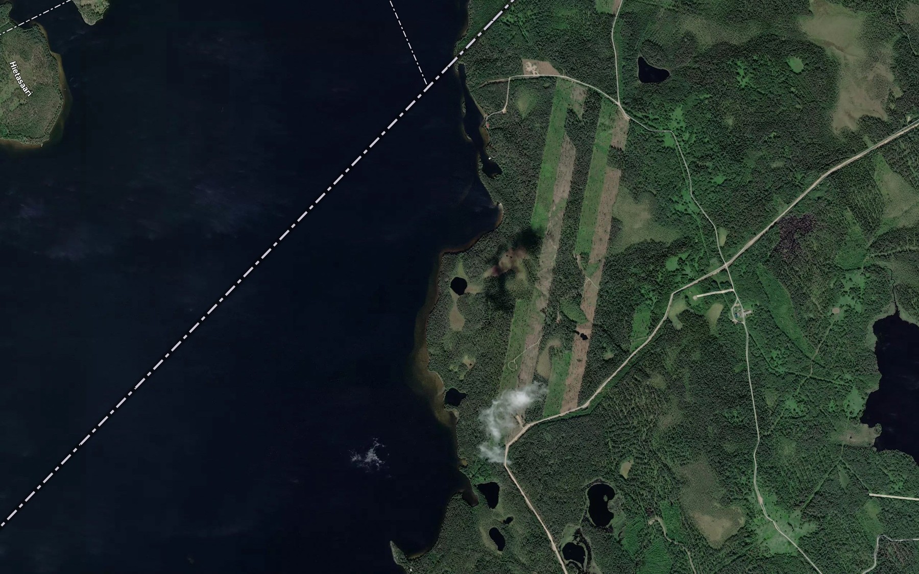 Satellite map of the Ozero Mustikkalampi