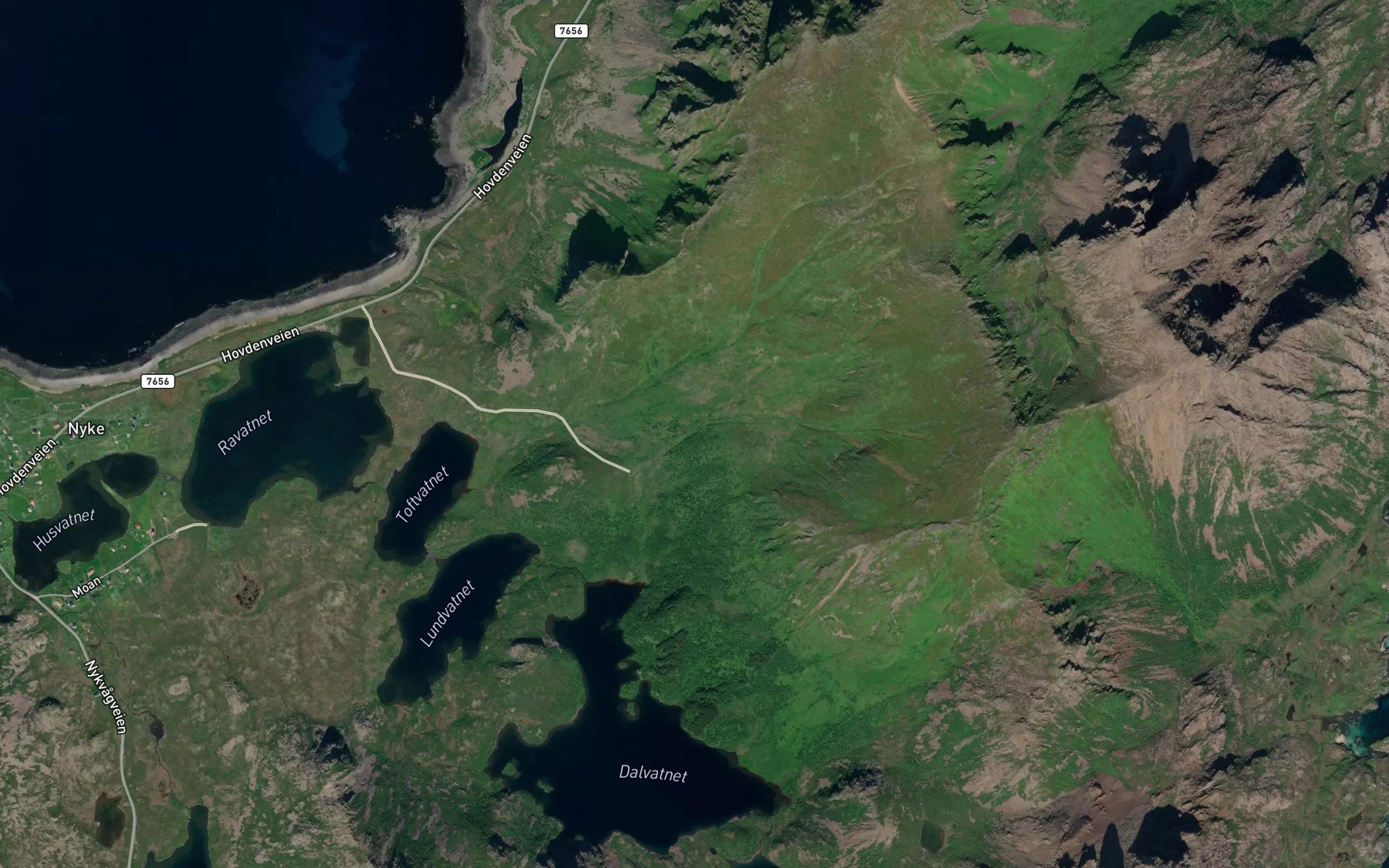 Satellite map of the Svehaugelva