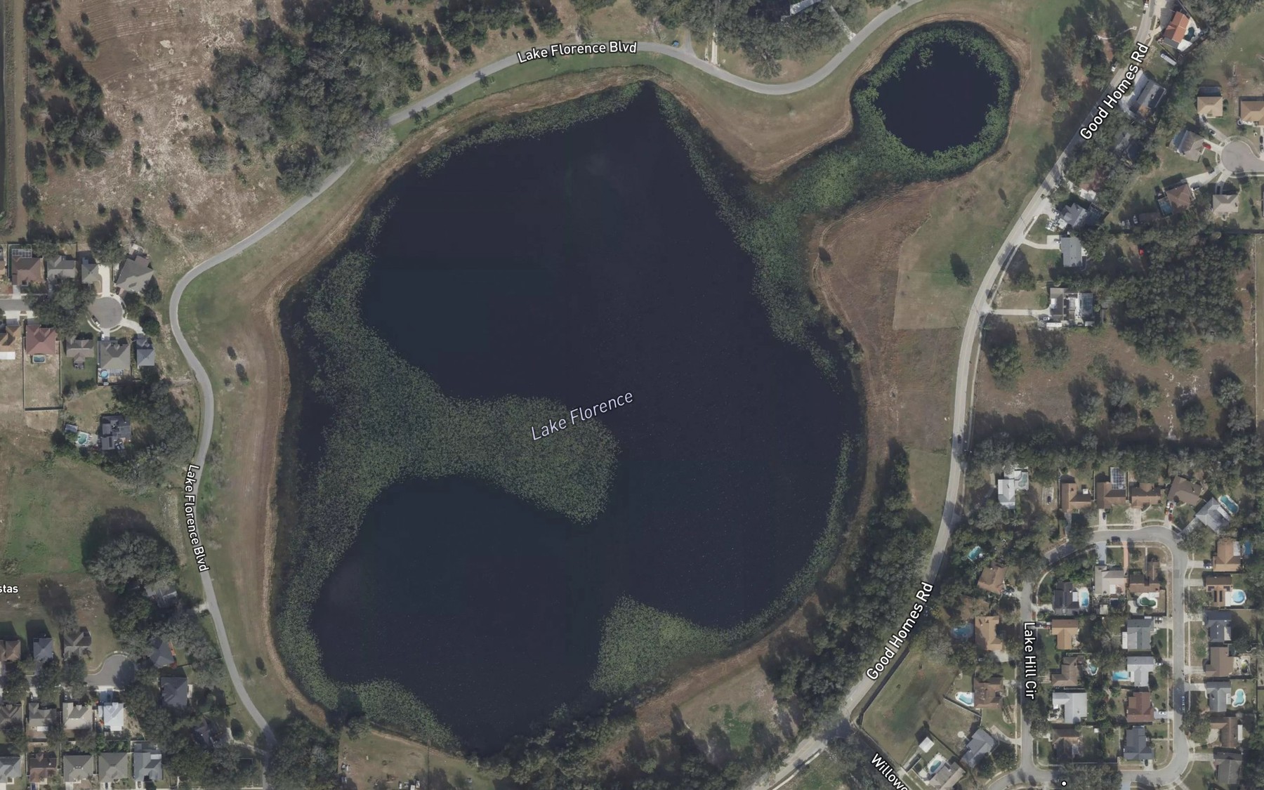 Satellite map of the Lake Florence