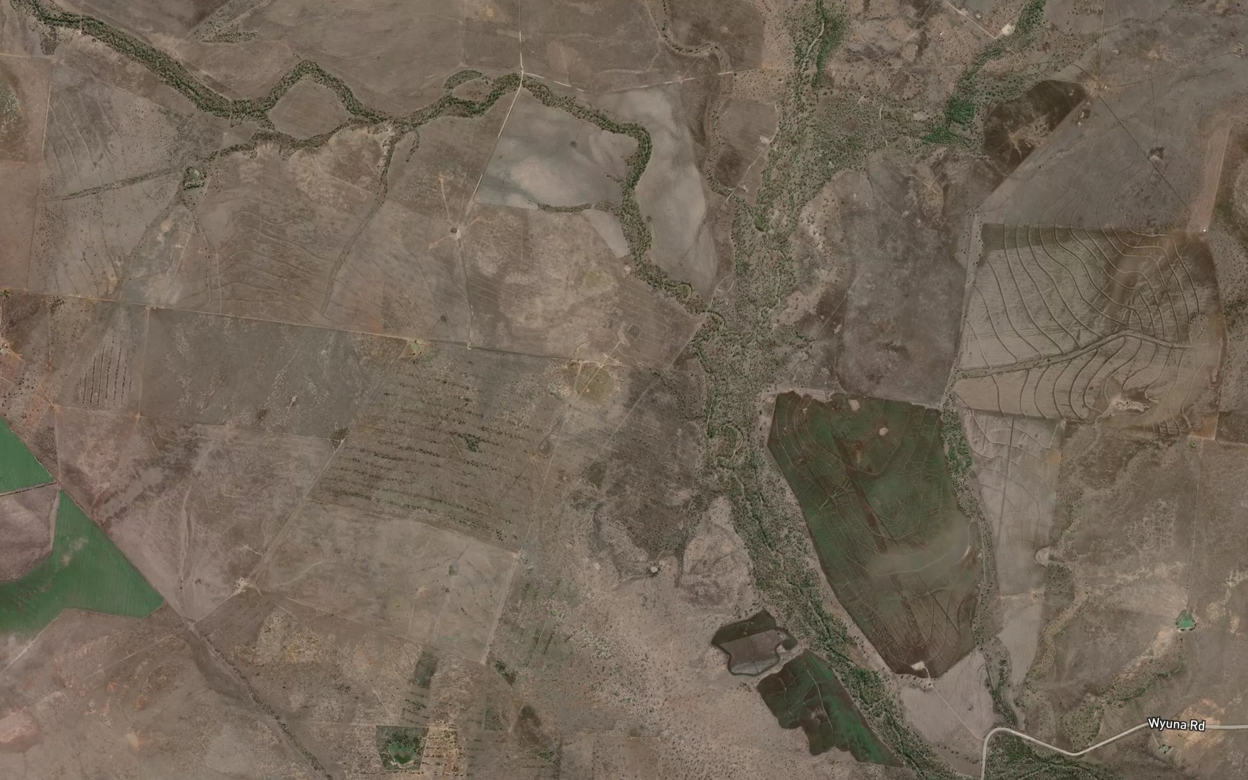 Satellite map of the Belcong Creek