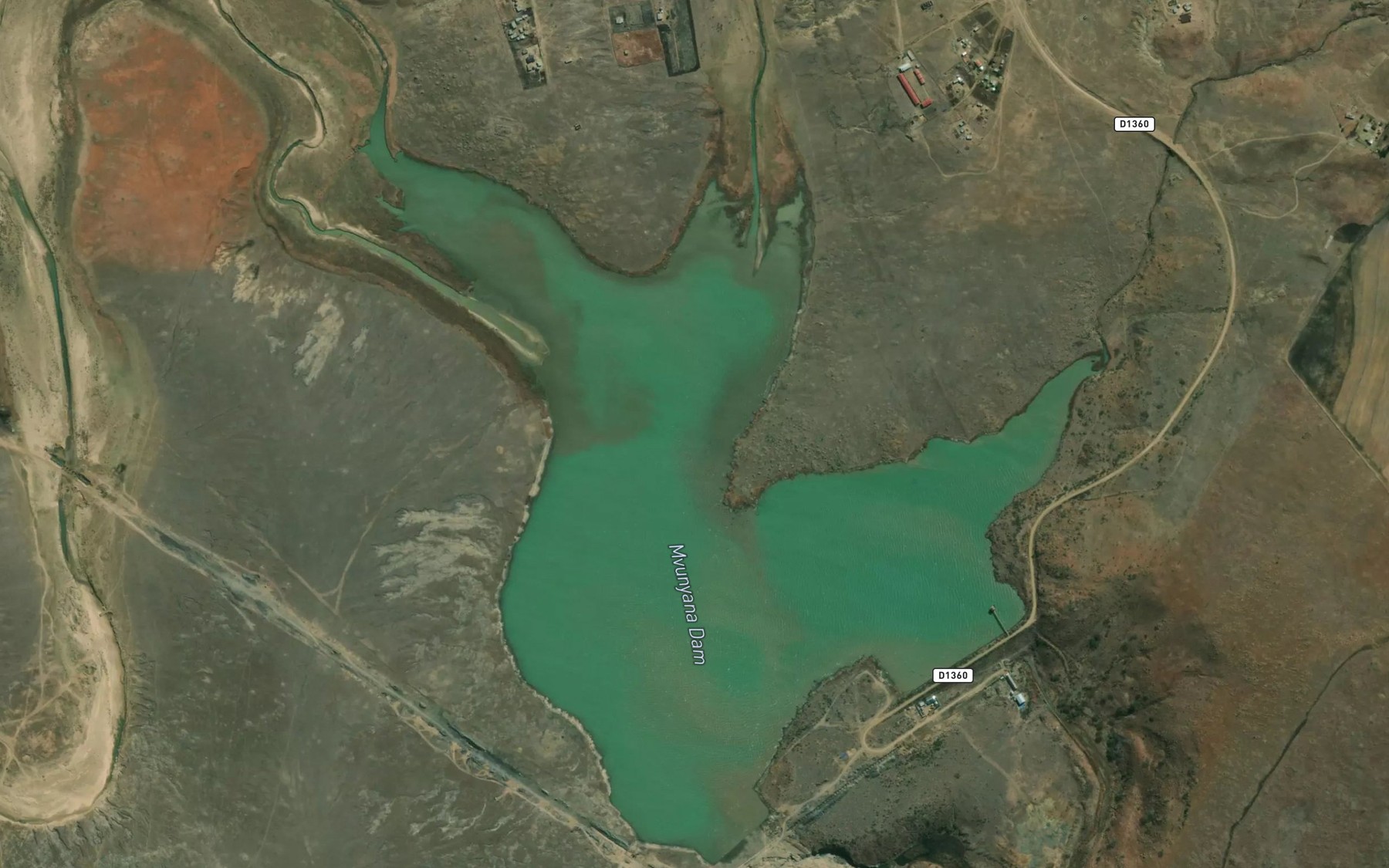 Satellite map of the Mvunyana Dam