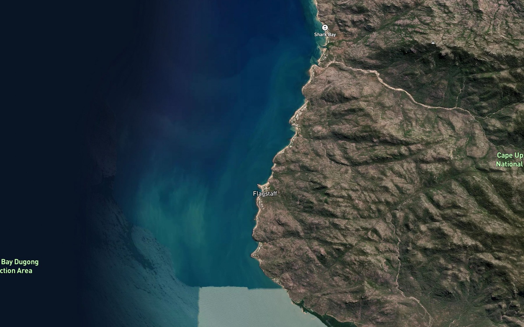 Satellite map of the Flagstaff Bay