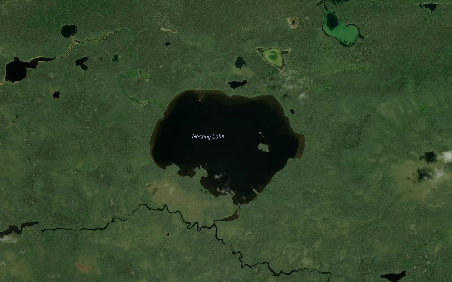 Satellite map of the Nesting Lake