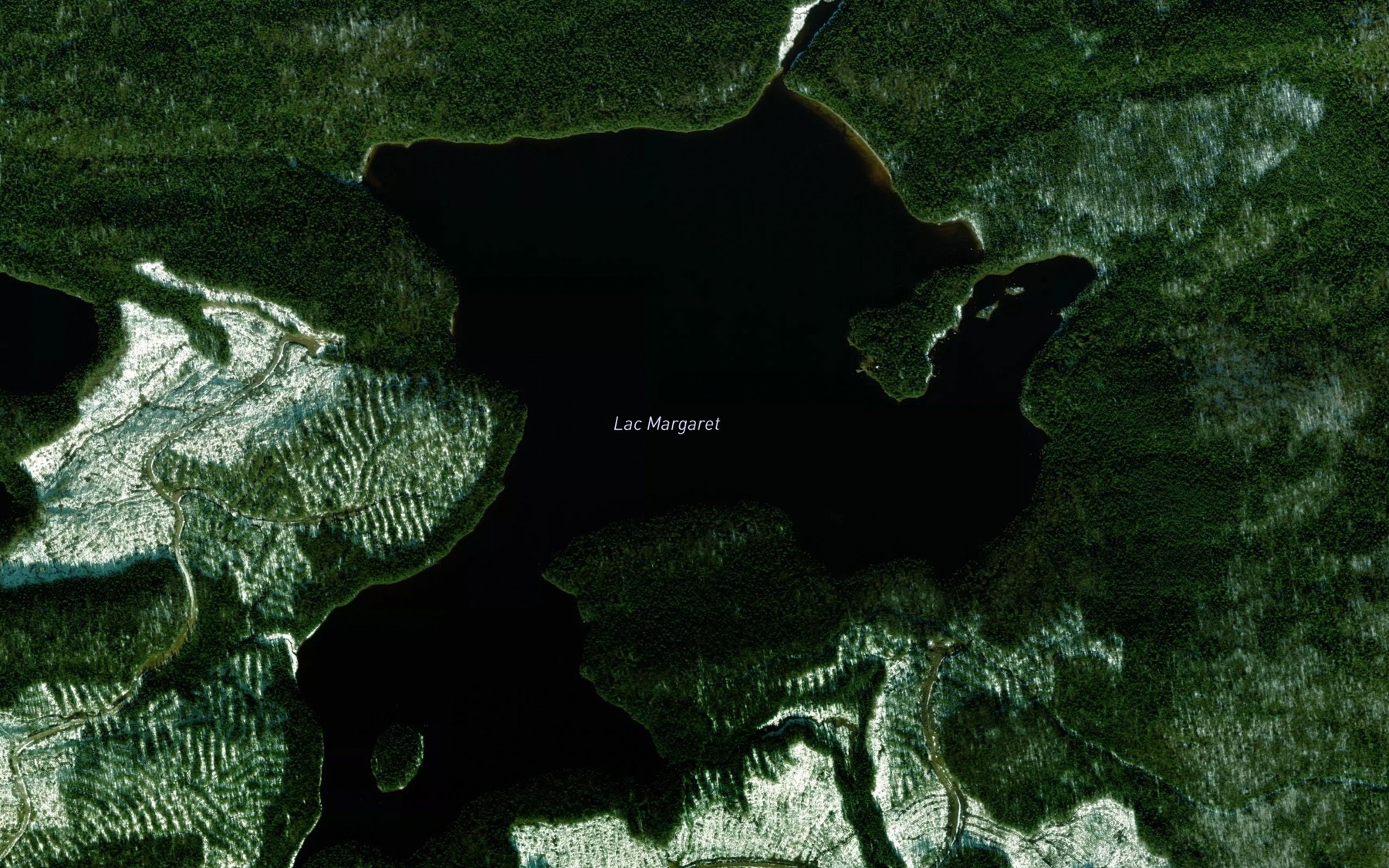 Satellite map of the Lac Margaret
