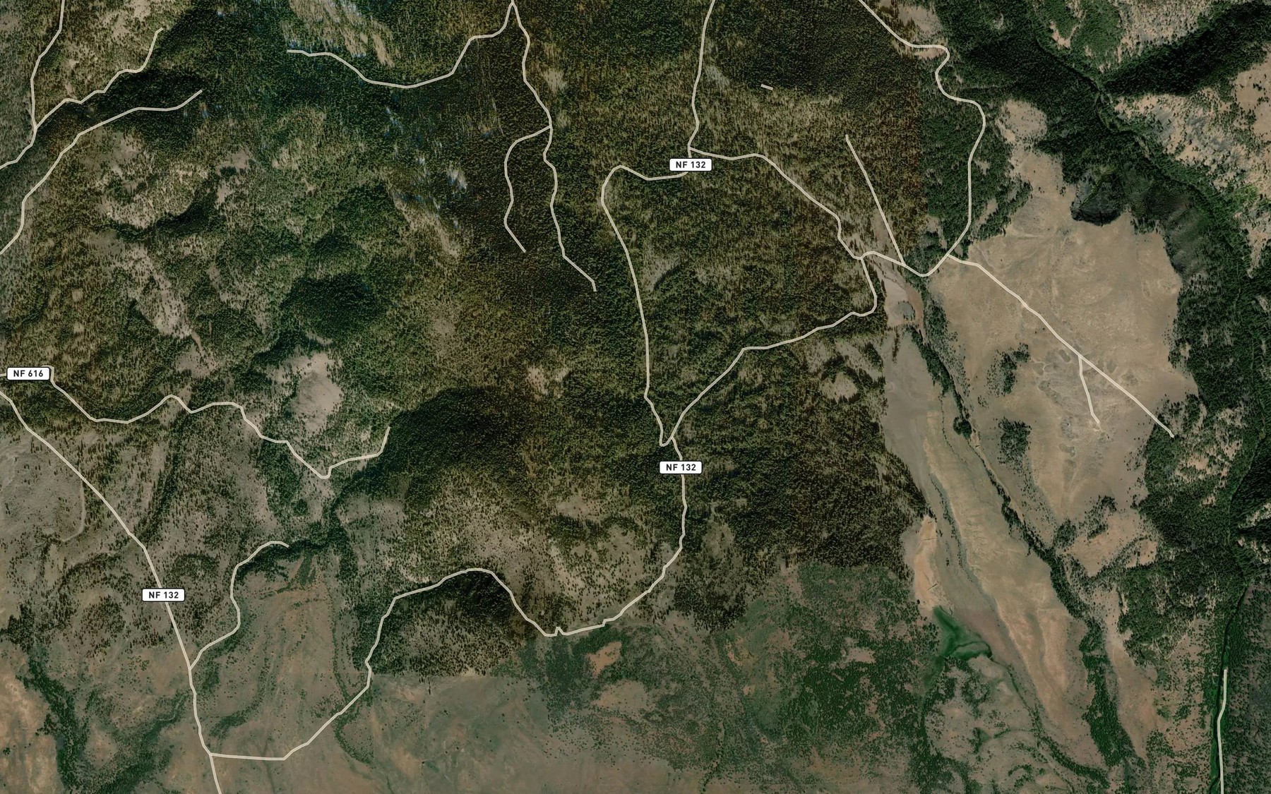 Satellite map of the Blinn Spring