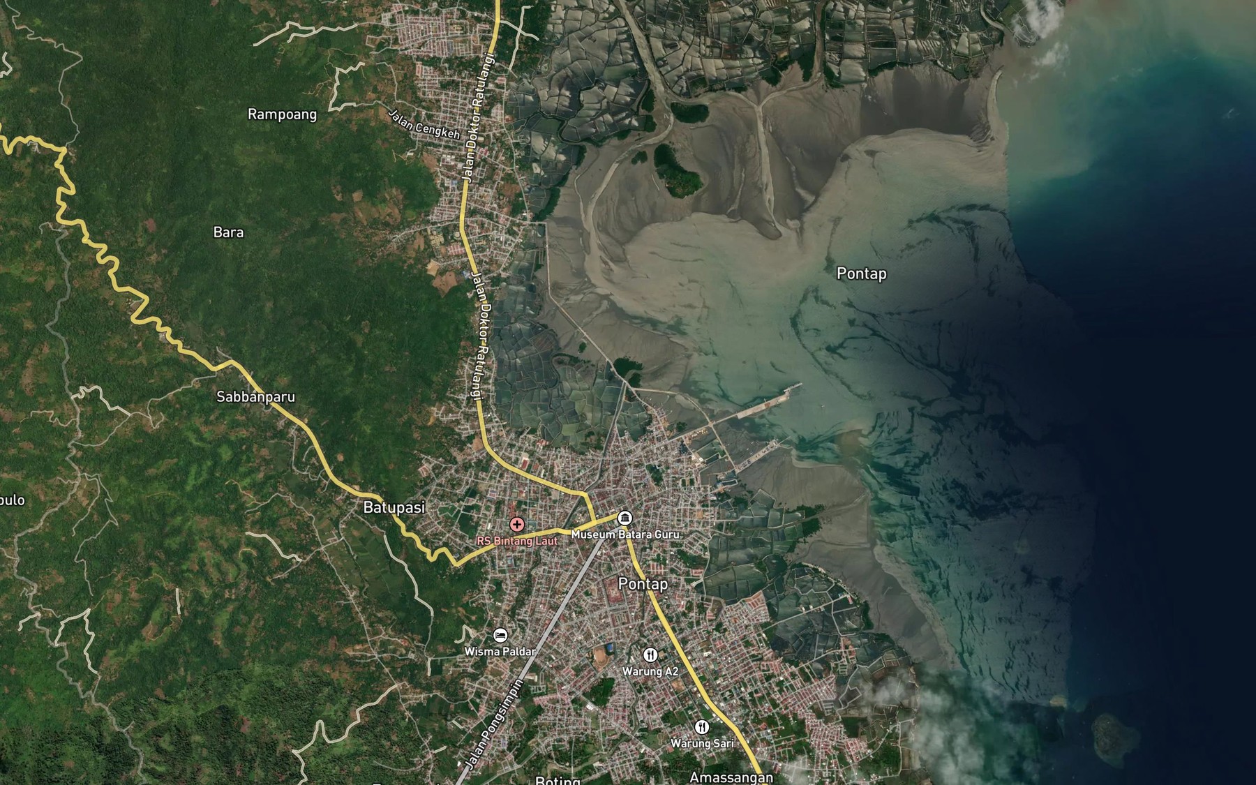 Satellite map of the Muara Penggoli