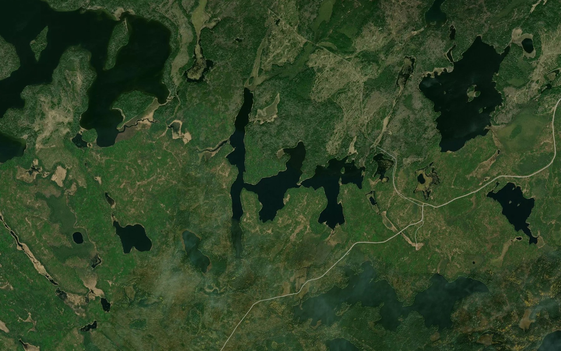 Satellite map of the Obin Lake