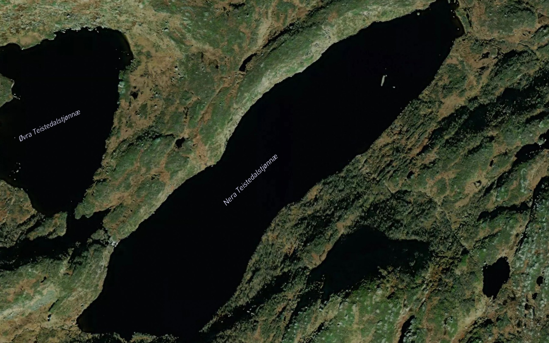 Satellite map of the Nera Teistedalstjonnae