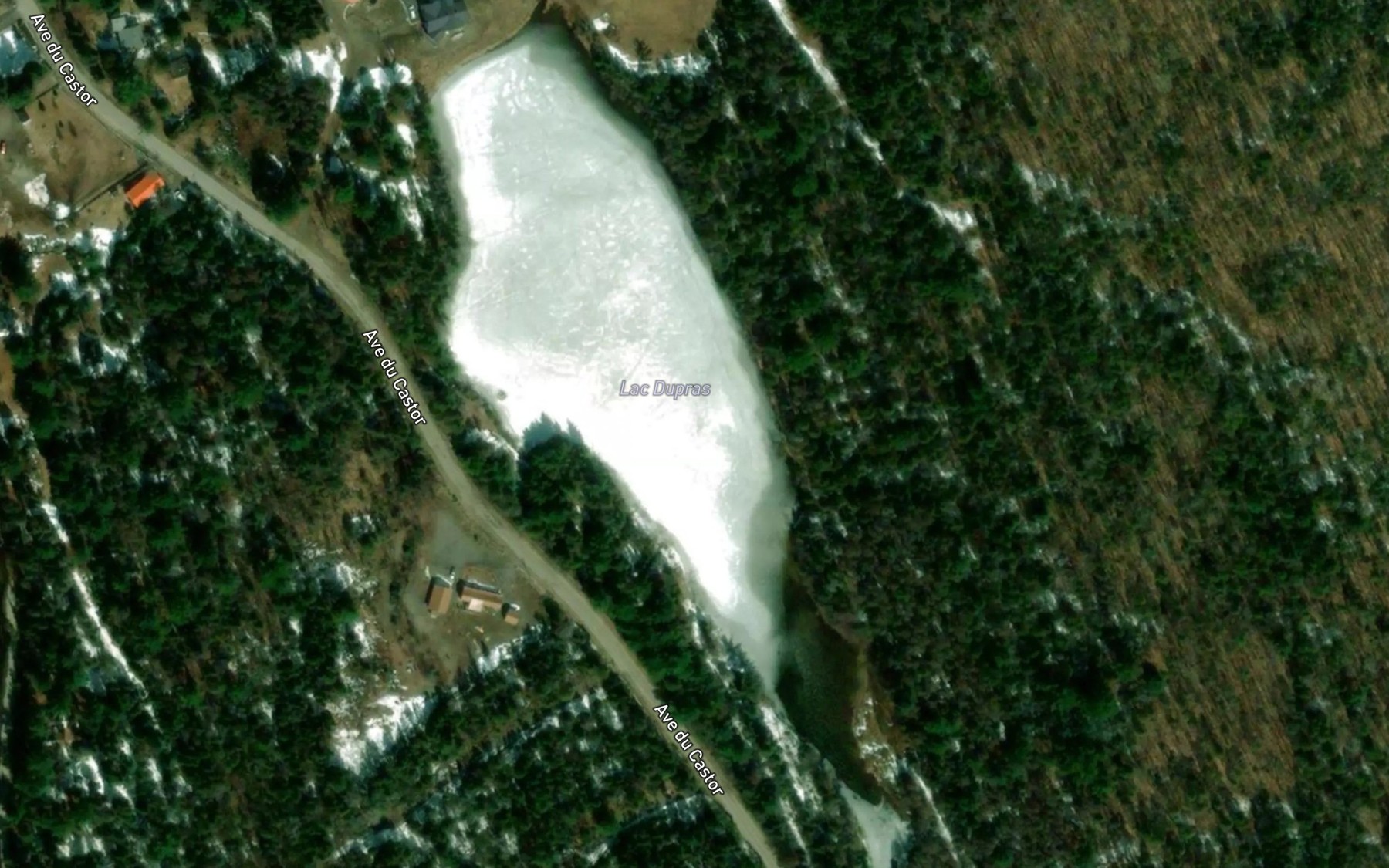 Satellite map of the Lac Dupras