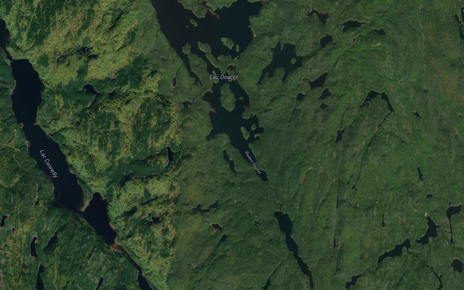 Satellite map of the Lac Doucet
