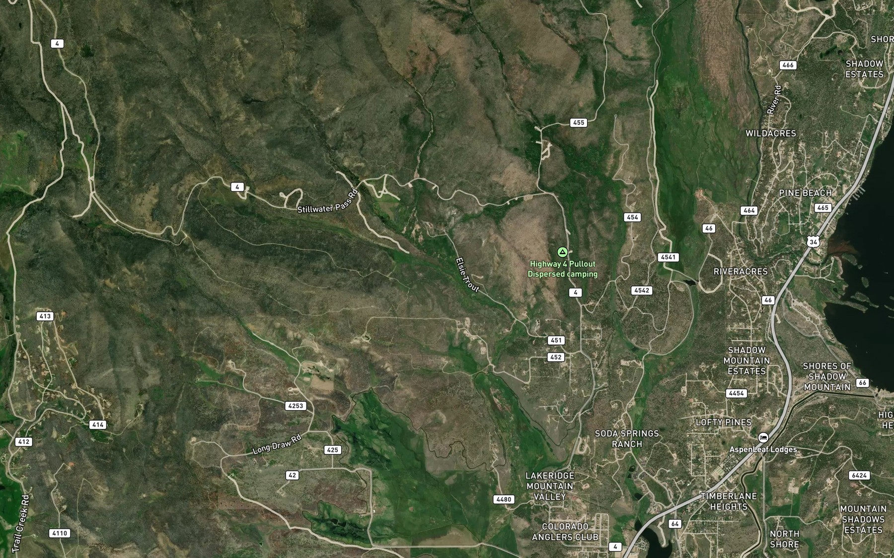 Satellite map of the Chester Ditch