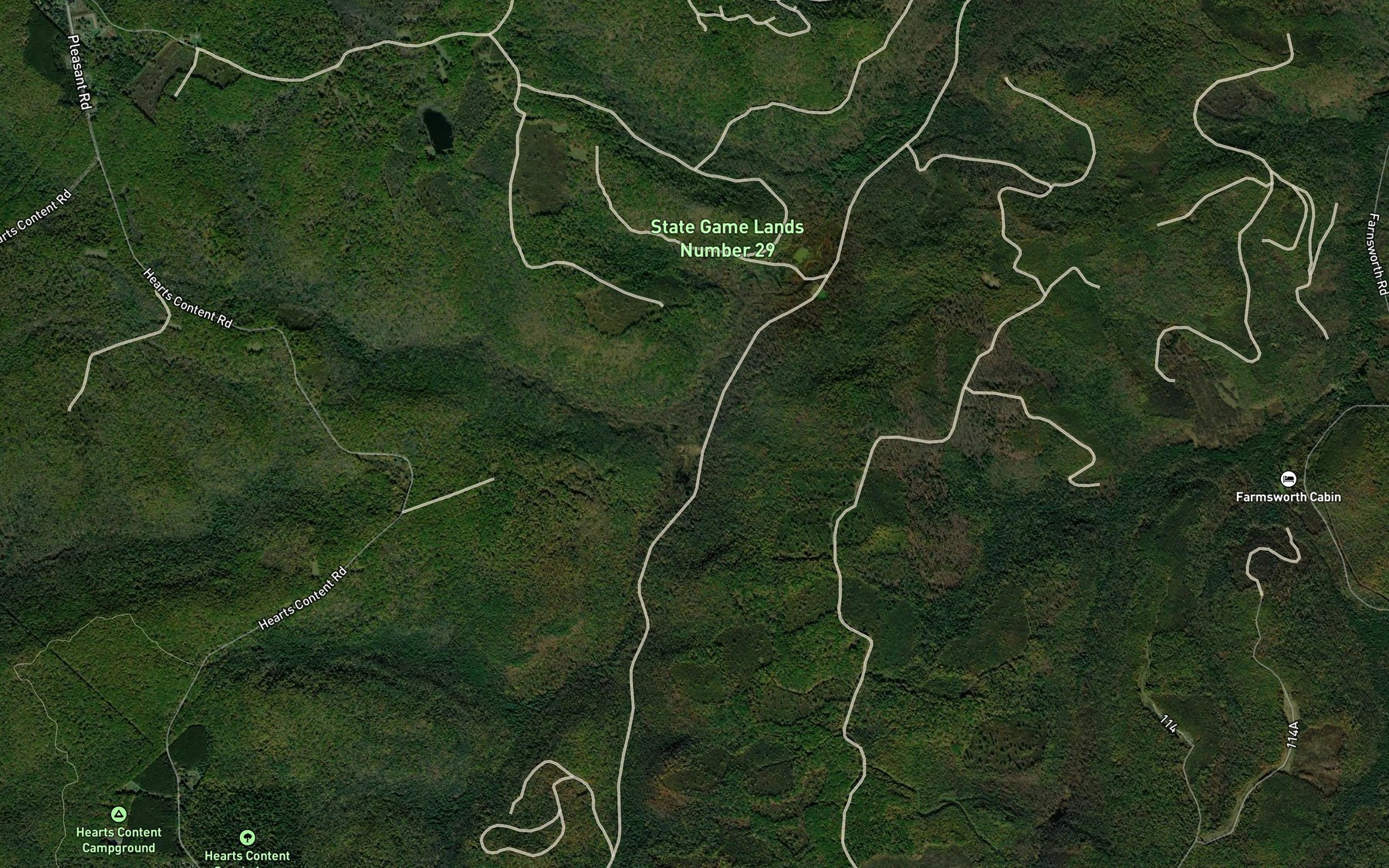 Satellite map of the Jones Run