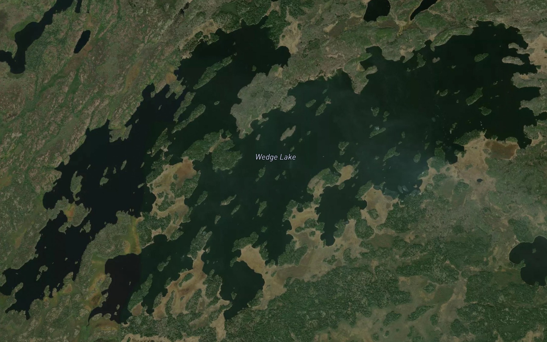 Satellite map of the Wedge Lake