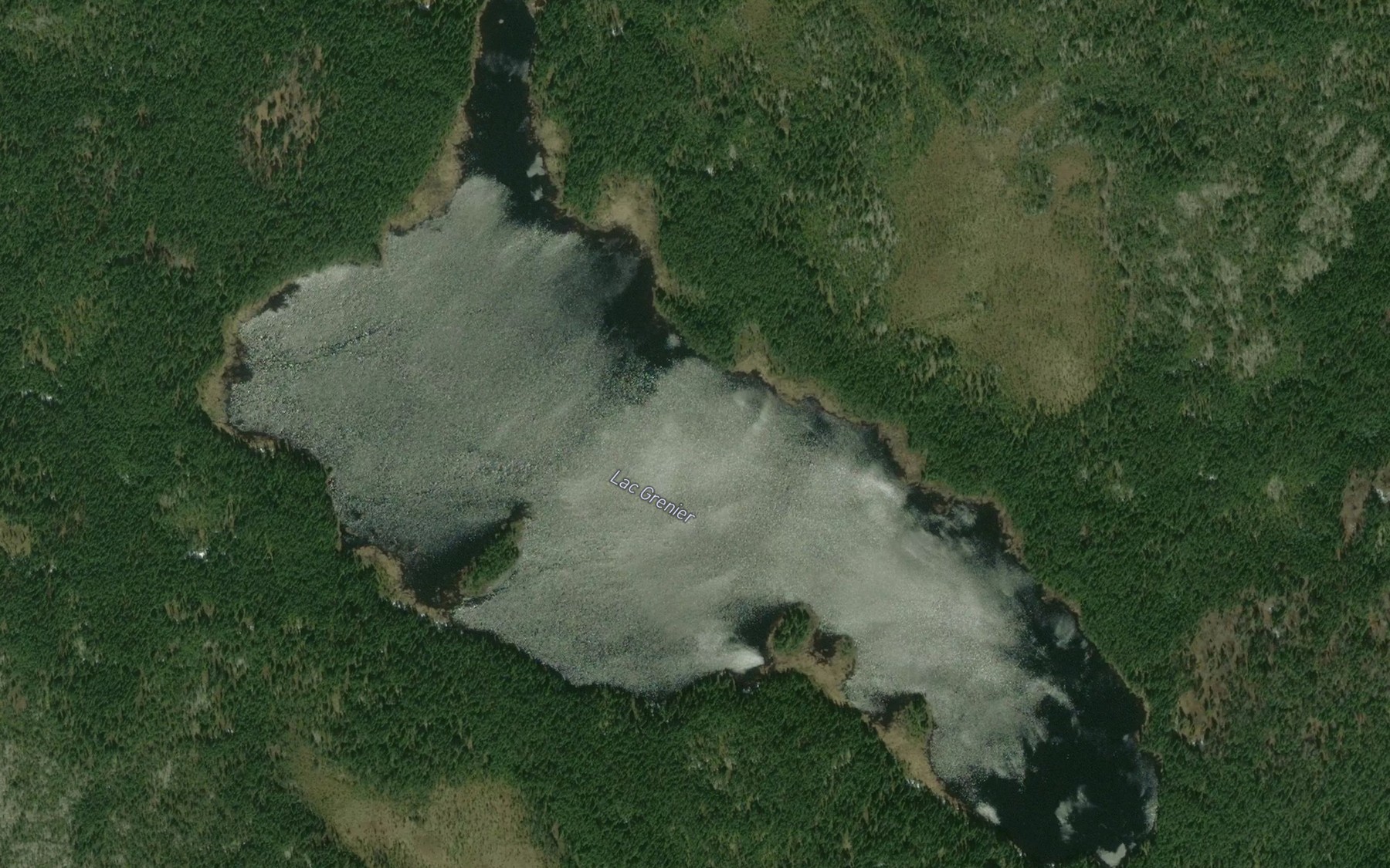 Satellite map of the Lac Grenier