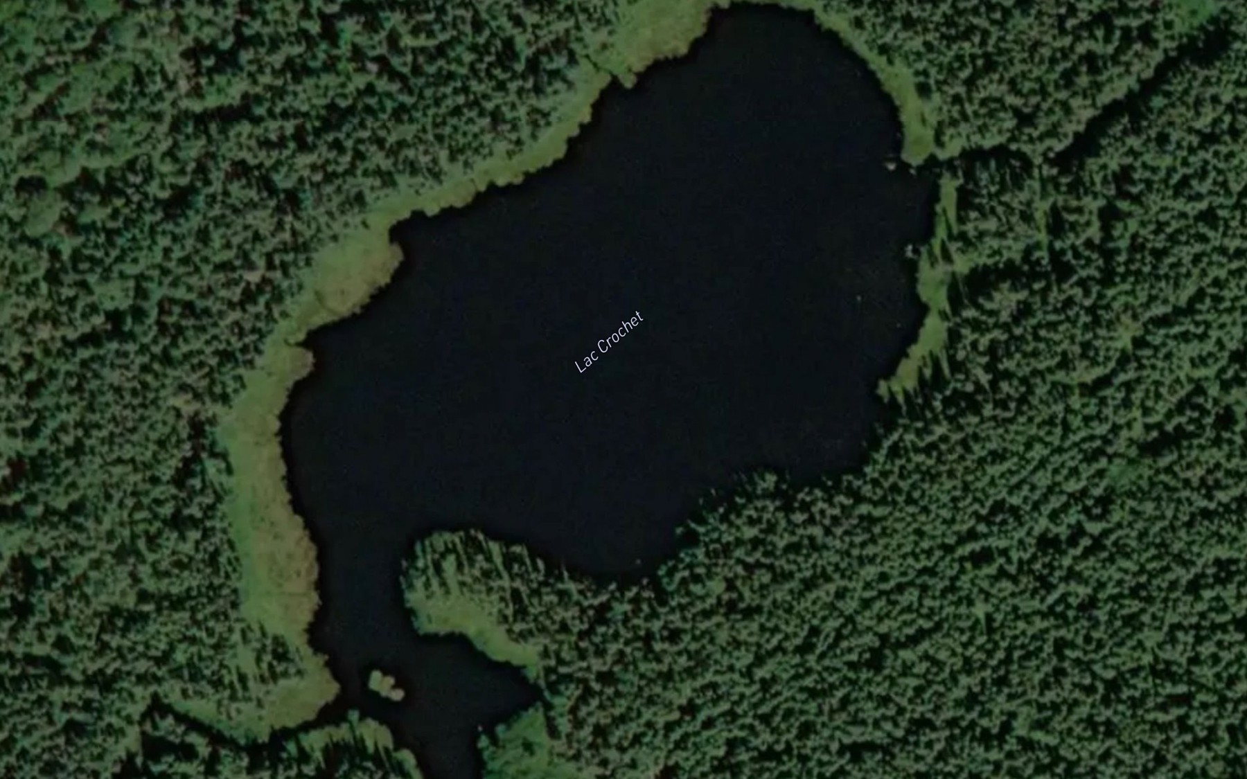 Satellite map of the Lac Crochet