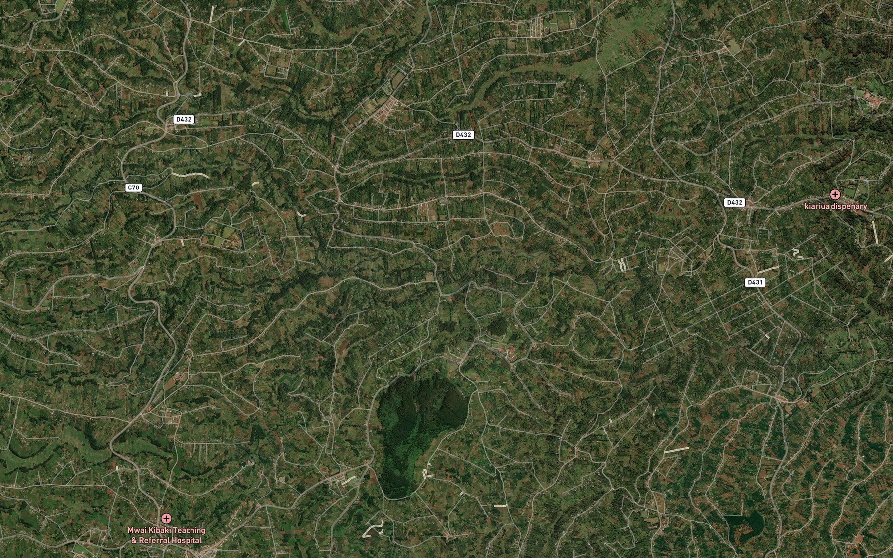 Satellite map of the Zuti