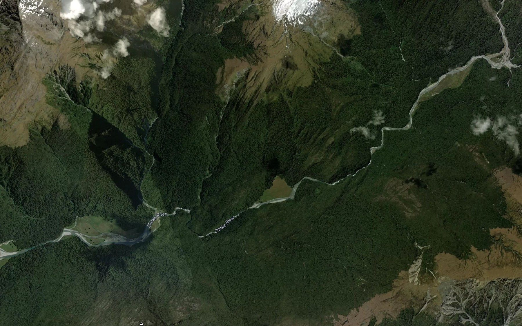 Satellite map of the Davies Creek, Haast
