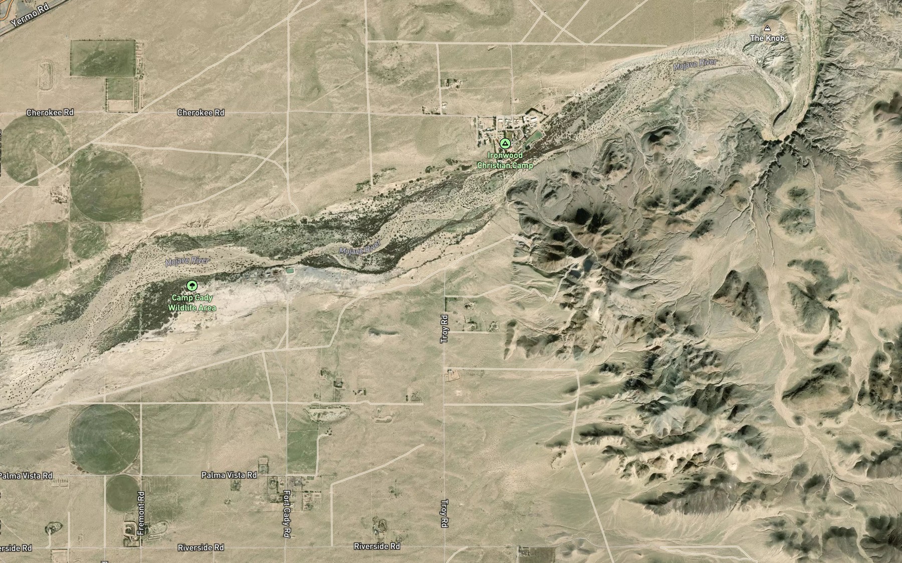 Satellite map of the Cady Spring