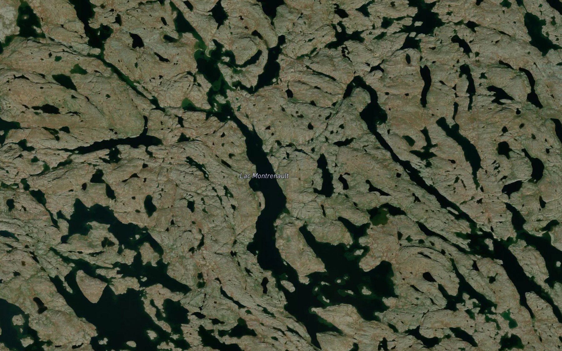 Satellite map of the Lac Montrenault