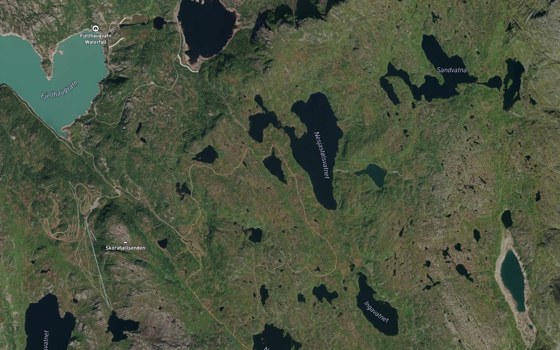 Satellite map of the Reikavatnet