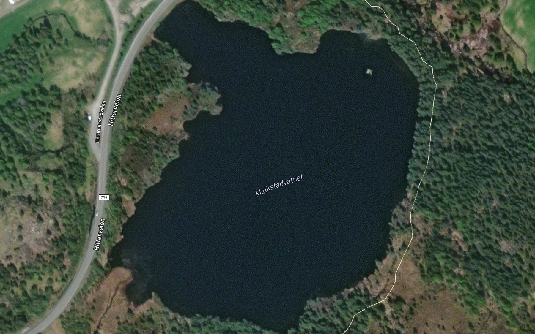 Satellite map of the Melkestadvatnet
