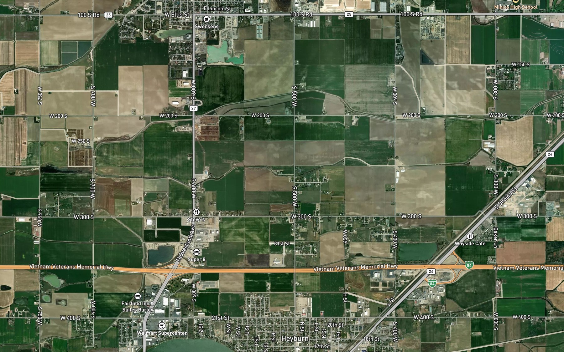 Satellite map of the D-Twelve Drain