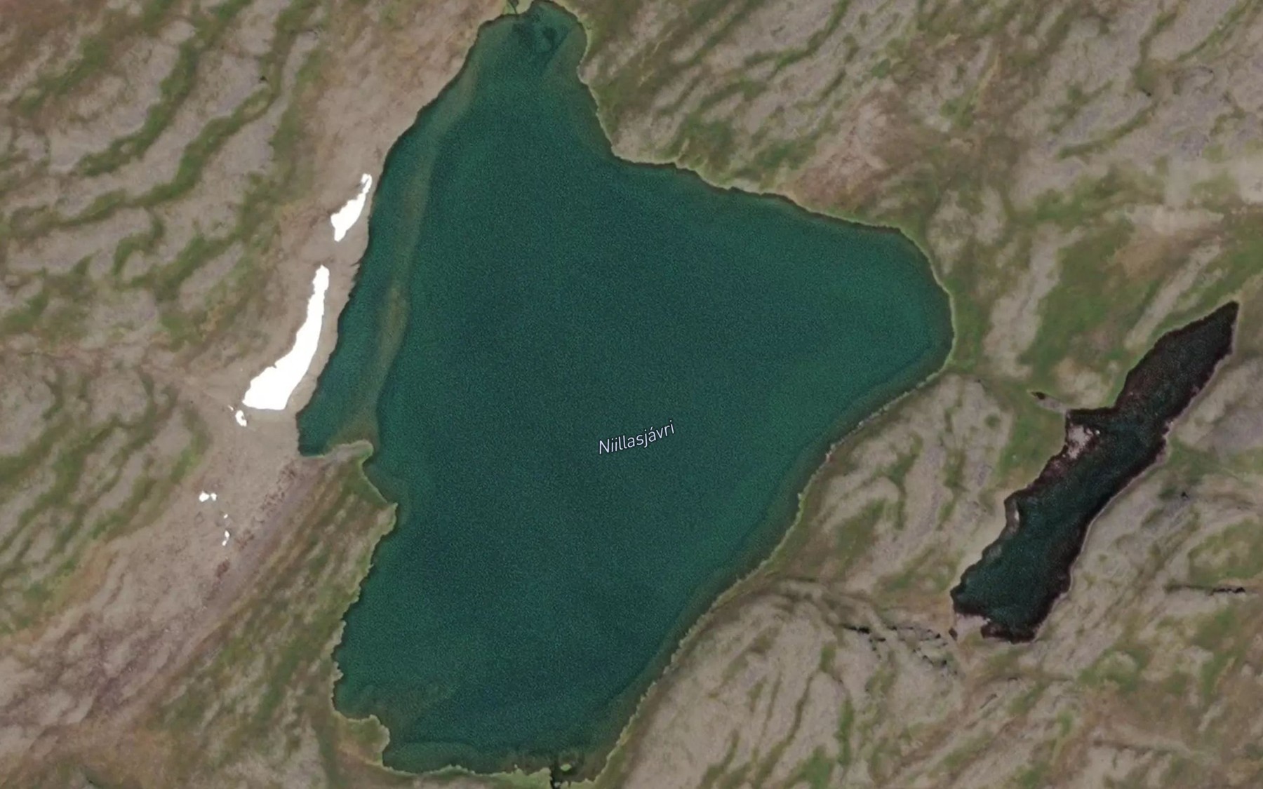 Satellite map of the Niilasjavri