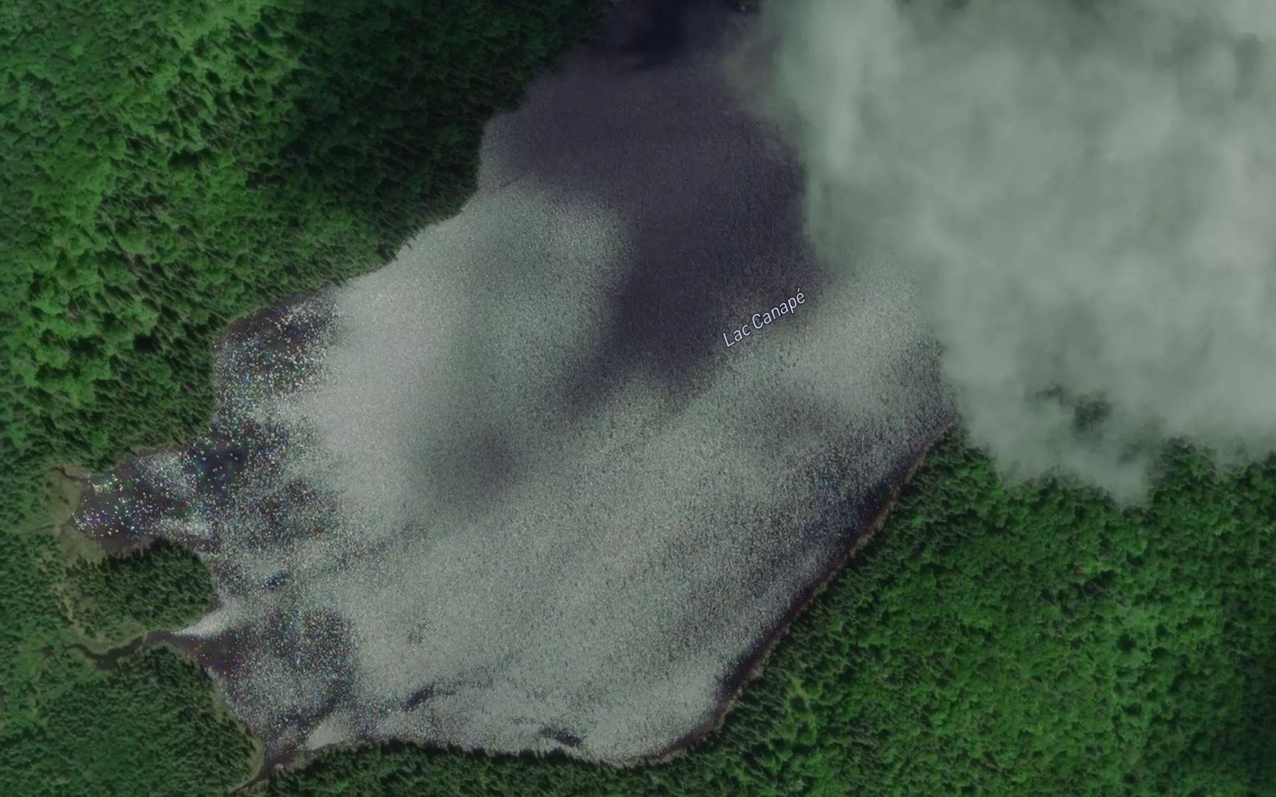 Satellite map of the Lac Canape
