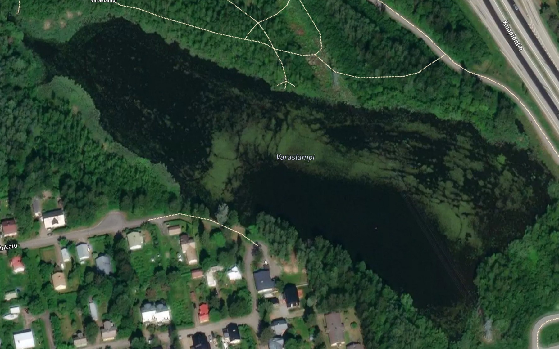 Satellite map of the Varaslampi