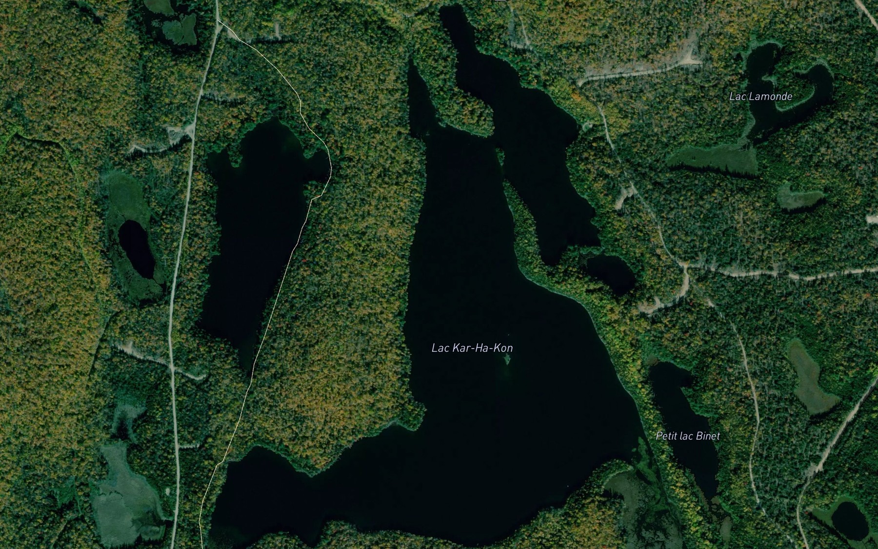 Satellite map of the Lac Kar-Ha-Kon