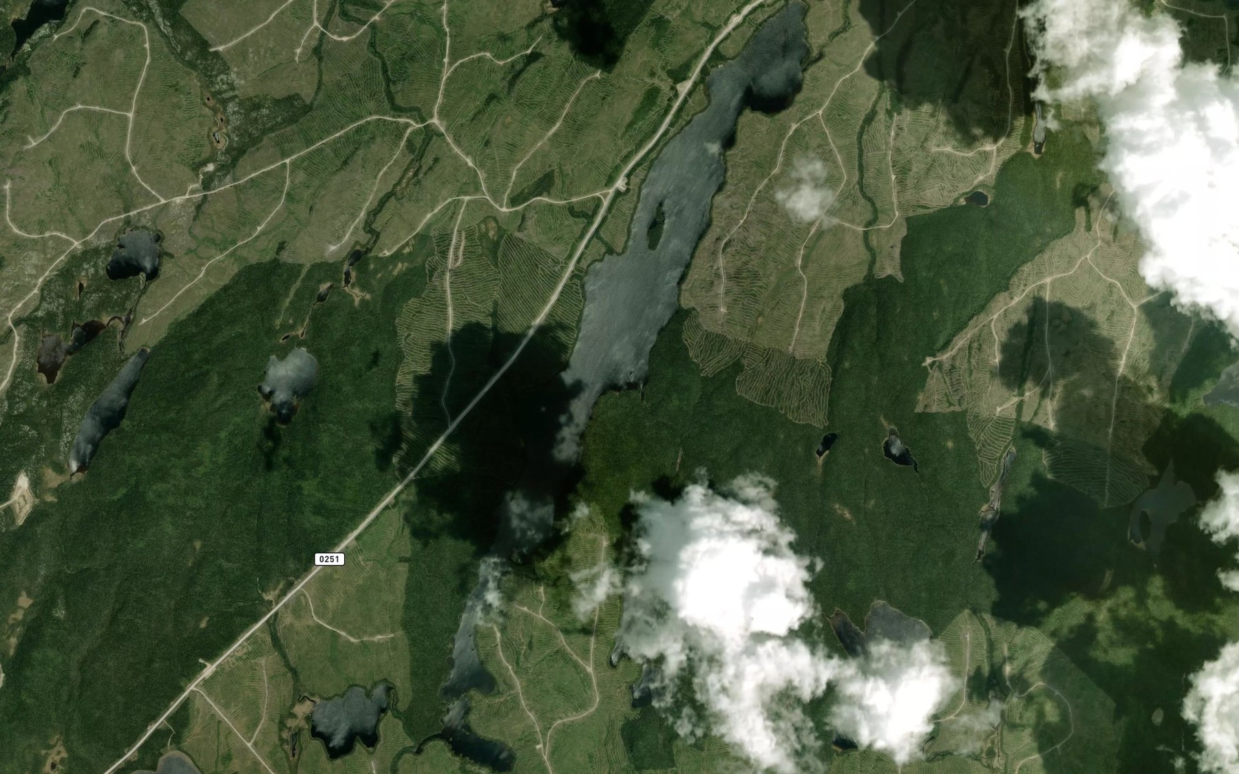 Satellite map of the Lac Lisette