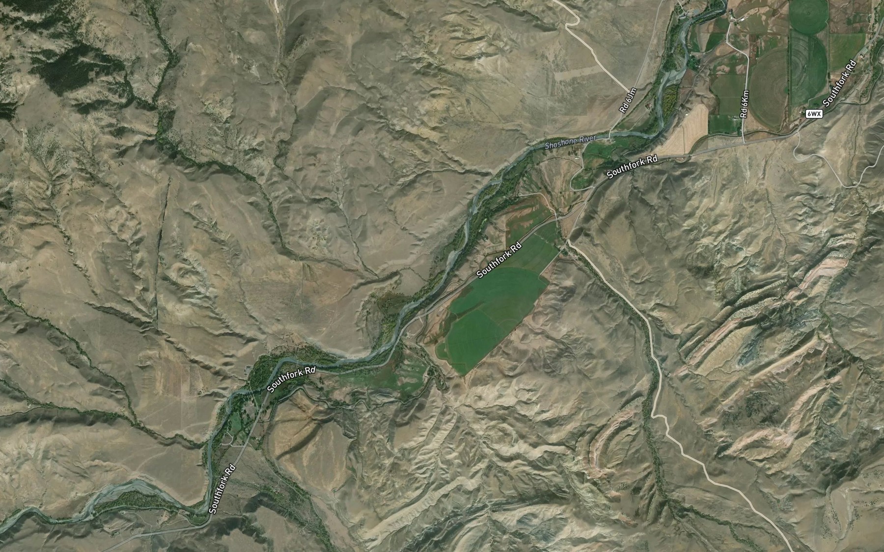 Satellite map of the Jordan Creek