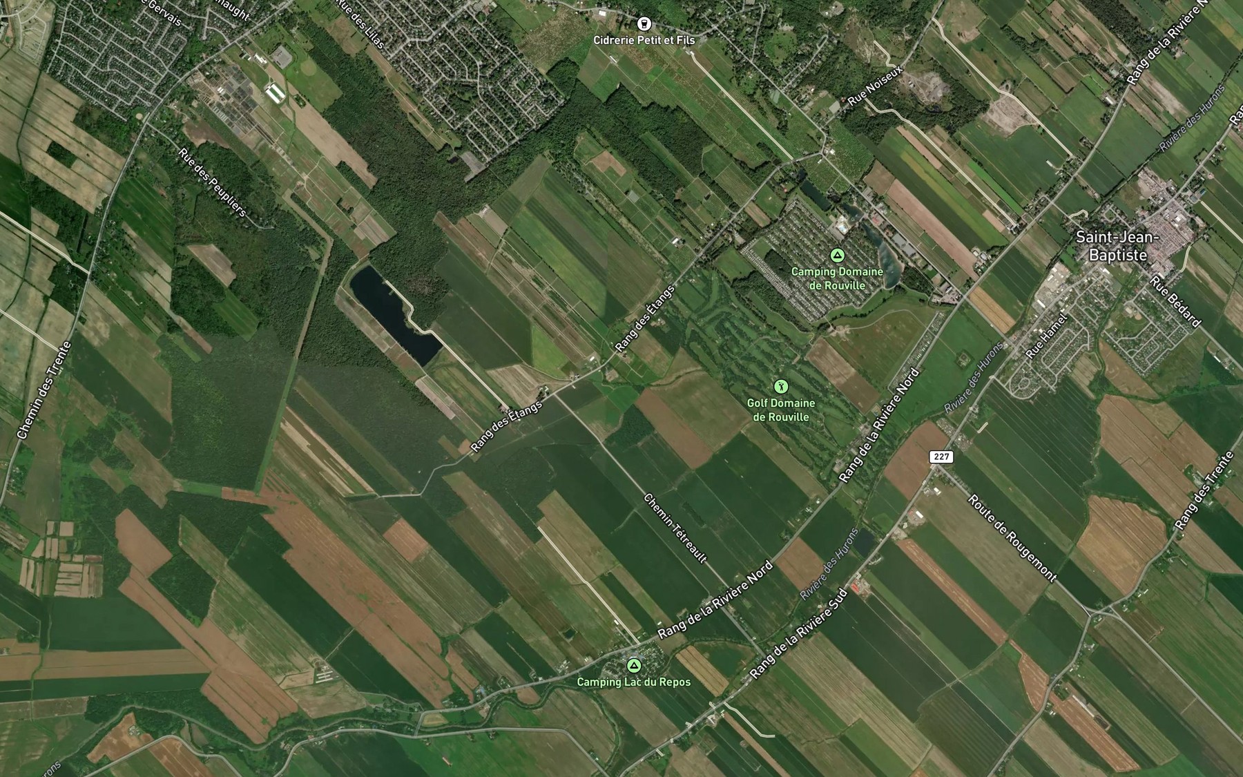 Satellite map of the Ruisseau des Etangs