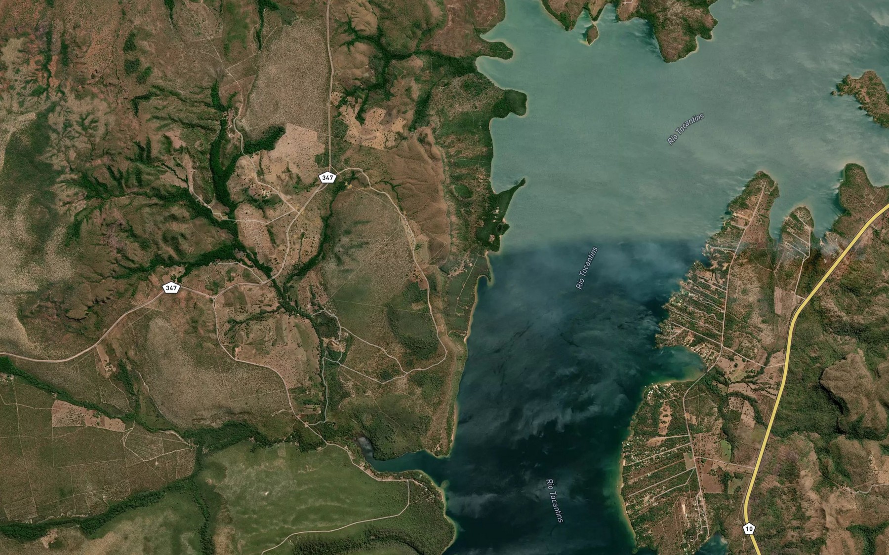 Satellite map of the Ribeirao do Rio Grande