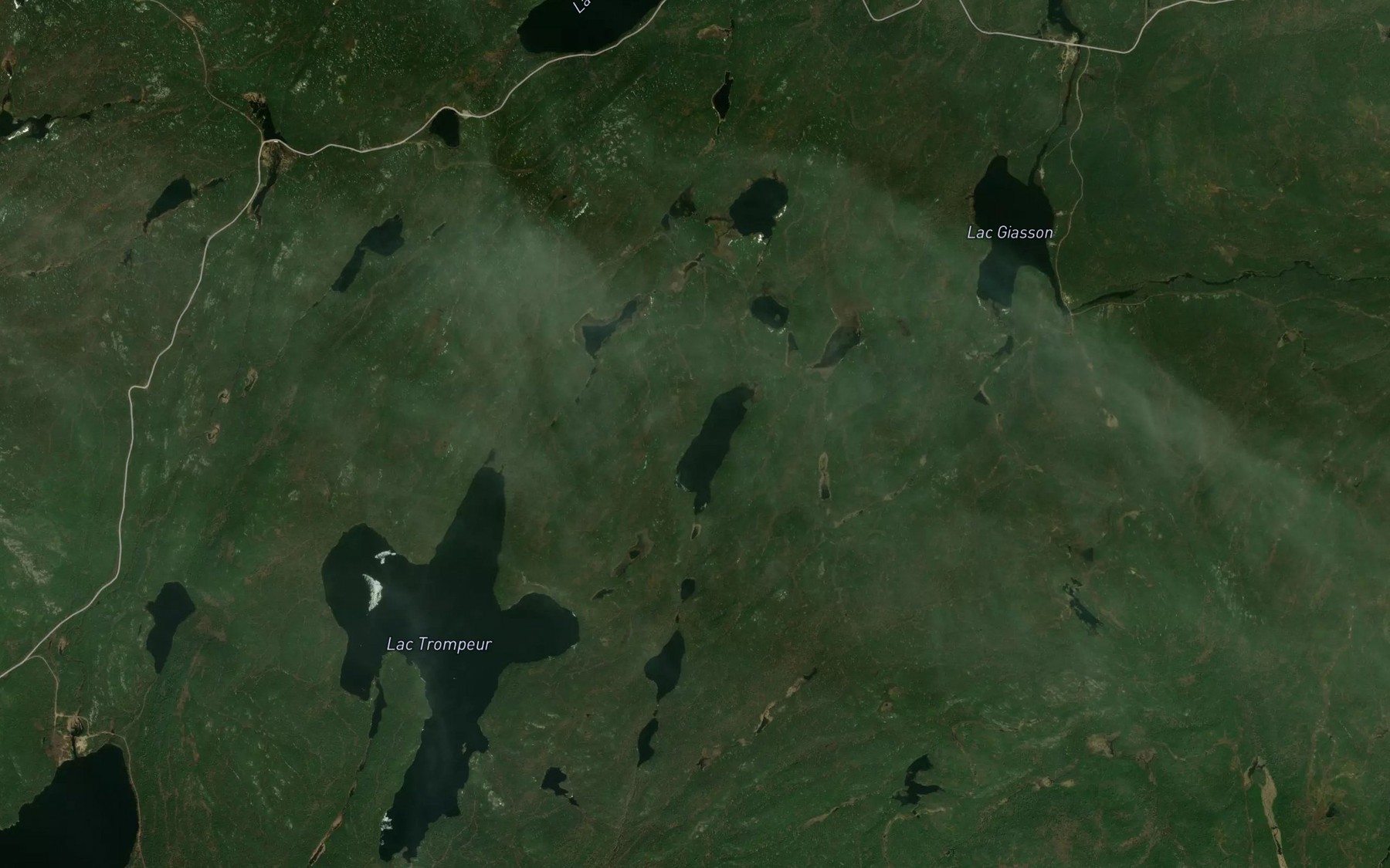 Satellite map of the Lac Sagona